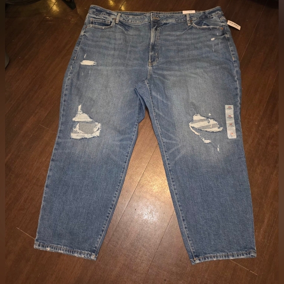 Old Navy O.G Sraight Leg Medium Blue Jeans Sz 28 Waist Is Pictured Nwt Plus - Picture 2 of 7